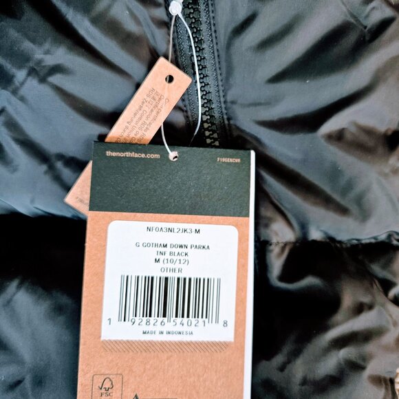 The North Face Gotham Down Parka Girls M 10/12, BNWT - Picture 3 of 4
